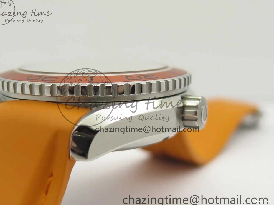 0317 Planet Ocean Professional Orange Bezel 42mm 1:1 VSF Best Edition on Orange Rubber Strap A8500 Super Clone Original 7947